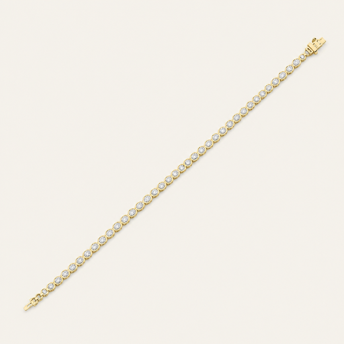 15CT Oval Cut Lab Grown Diamond East West Bezel Set Tennis Bracelet