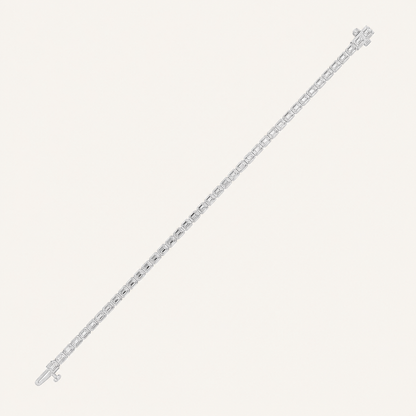 5CT Radiant Cut Lab Grown Diamond East West Bezel Set Tennis Bracelet