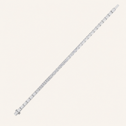 21CT Radiant Cut Lab Grown Diamond East West Tennis Bracelet